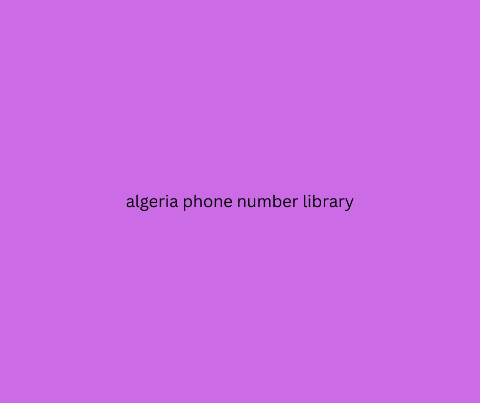 algeria phone number library