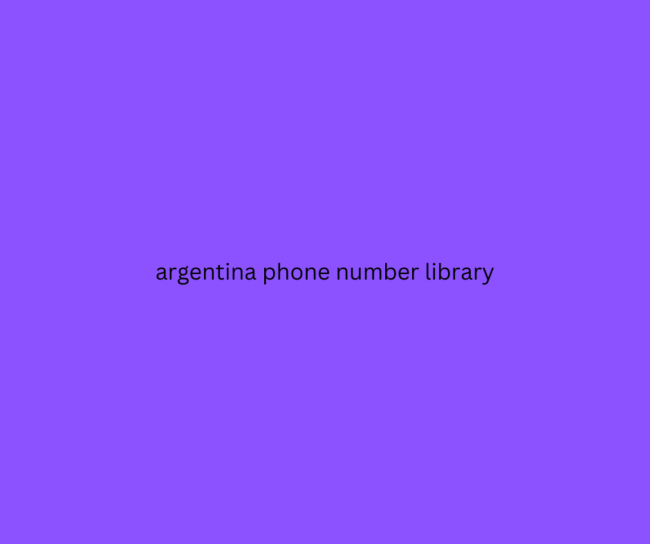 argentina phone number library