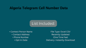 Algeria Telegram Cell Number Data