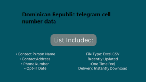 Dominican Republic telegram cell number data