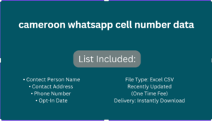 Cameroon WhatsApp Cell Number Data​