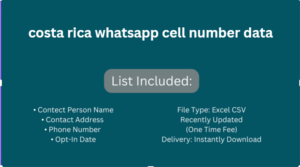 costa rica whatsapp cell number data​