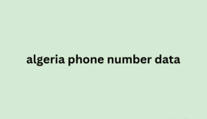 algeria phone number data