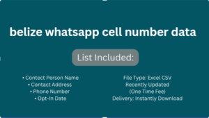 belize whatsapp cell number data​