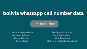 bolivia whatsapp cell number data​