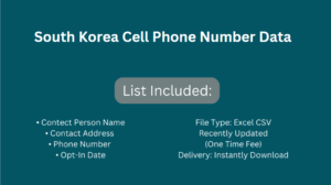 South Korea Cell Phone Number Data