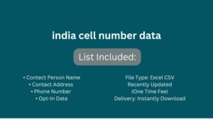 india cell number data