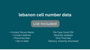 lebanon cell number data